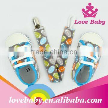 Footwear Chinese Walk Canvas Boy Soft Sole Baby Shoes Matching Infant Pacifier Clip photo-4