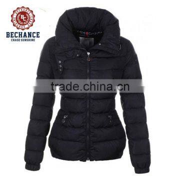 LZ239 Warm Stylish Slim Black Womens Down Jacket for Winter