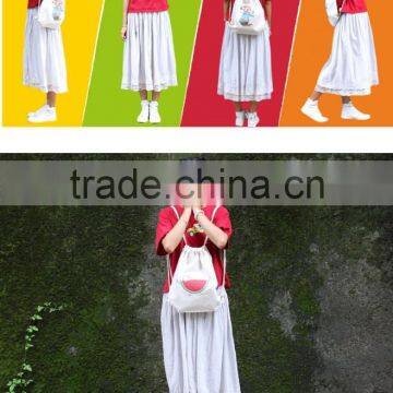 New Fashion Design Cotton Drawstring Backpack photo-5