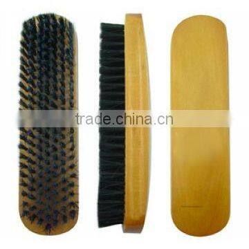 100% pig hair shoe brush for leather care