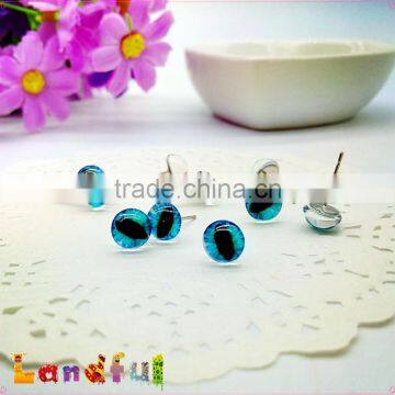 8mm Fantasy Blue Eye Cabochons Craft Animal Doll Glass Monster Toy Eyes