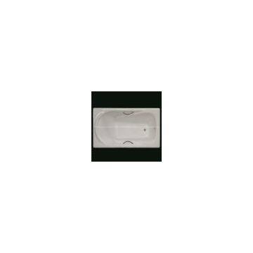 Enamel cast iron bathtub