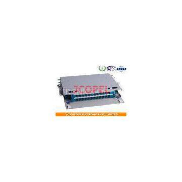 CATV CCTV Fiber Optical Distribution Frame Black Patch Panel 24 Core Powder Coating