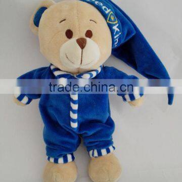 Mini Animated Christmas Bear Toy Gift With Santa Hat and Suits