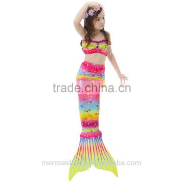 Kids Girls Swimmable Mermaid Tail Sea-maid Swimwear Princess Fancy Costume