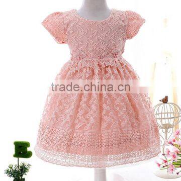 Good Quality Flower Embroidery Latest Net Designs Novel Fashion Baby Dress New Style photo-3