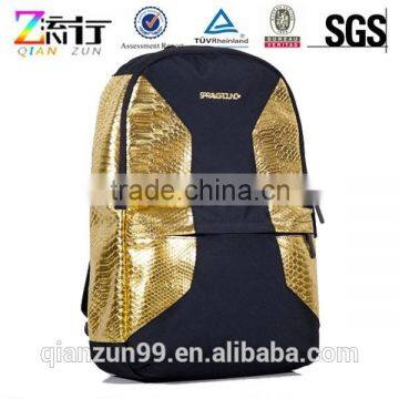 Fashionable The Cut & Sew Gold Snake Backpack/Snake Skin Backpack Bags