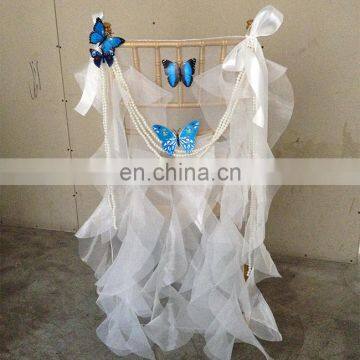 Plain Wholesale Banquet Cheap Universal White Chair Cover