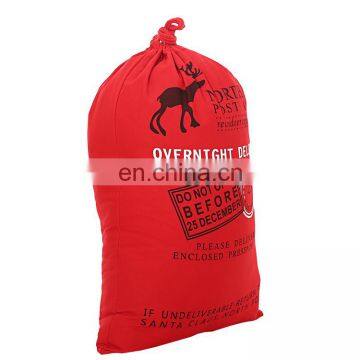 Hight Quality Red Burlap Canvas Christmas Gift Santa Sacks photo-3
