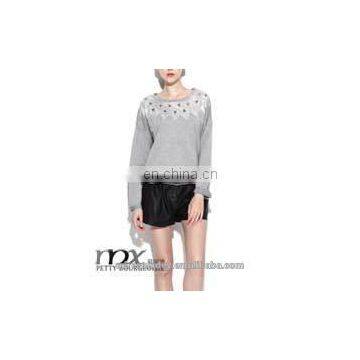 2014 spring&autumn splice europe&america long sleeve vintage style women sweater