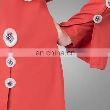 Baju Kebaya Design Muslim Beads Lady Baju Kurung Newest Malaysia Suit Long Sleeve Islamic Clothes photo-6
