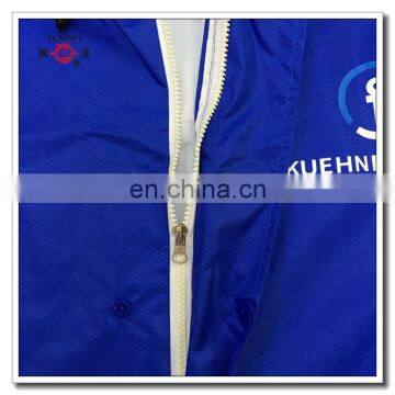 Extra Large Ripstop Polyester and PVC Long Raincoat in Blue photo-5