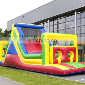 HI high quality beautiful commercial challenge inflatable tunnels with pop ups obstacle course combo