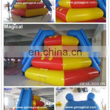 inflatable deck/water climbing wall/water slide