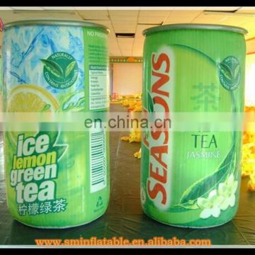 advertising equipment high quality inflatable green tea can , inflatable pop-can for sale