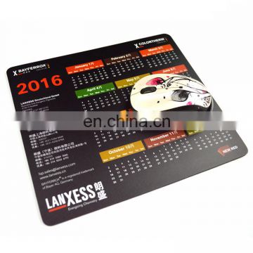 OEM calendar design printed free sample mouse pad