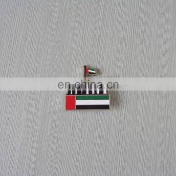 custom seven sheikh and UAE national flag lapel pin badge for souvenir