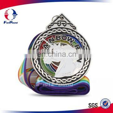 Unicorn Rainbow Run Medal with Transparent Color