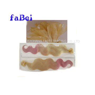 Most Popular Factory Price Buy Wholesale U V Fan Y I Tip Keratin Human Hair Grey Fusion Bond Hair Extensions photo-5