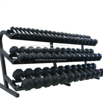 Rubber Coated Hex Dumbbell Gym Weights Fitness Equipment Accessories Crossfit Wholesale