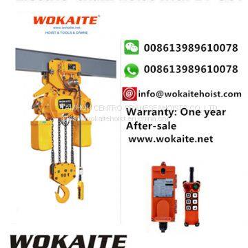WOKAITE 10 Ton Electric Chain Hoist With Chains