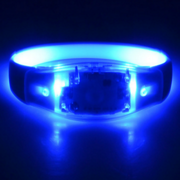 Custom Woven Rubber Flashing Light Bracelets