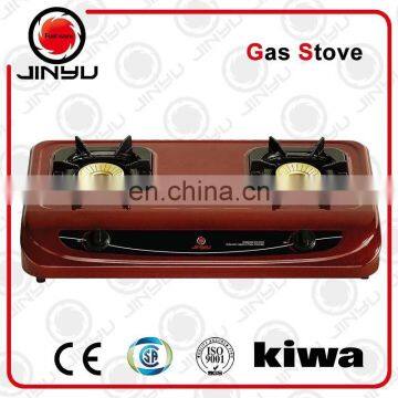 JY-638 2 Burner Gas Stove 0.7mm Cold Rolled Sheet Cookertop With Shining Red Surface photo-2