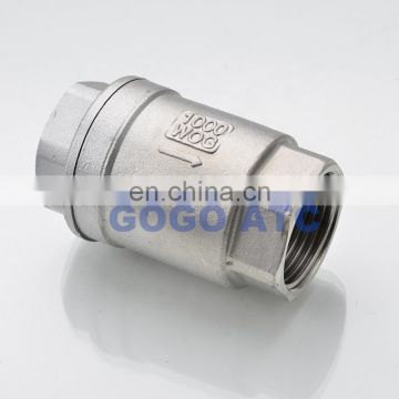 High quality Stainless Steel 201 304 316 In-Line Spring Vertical Check Valve DN32/DN40 1-1/4" 1-1/2 inch 2 way check valve