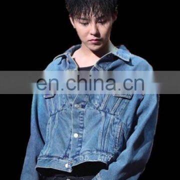 Wholesale Korea Style Detachable Knitted Hoodie Fashion Classic Women Men Unisex Jean Denim Bomber Jacket photo-6