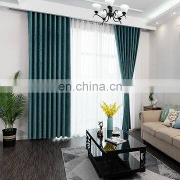 Wholesale Custom High Quality Good Hang Down Feeling Ready Made Velvet Blackout Window Curtains For The Living Room photo-6