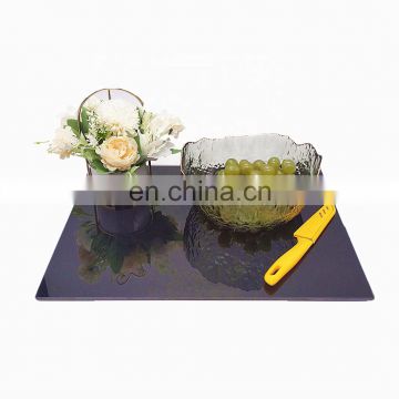 Customized Rectangle tempered glass cutting board kitchen ware for fruit Vegetable cheese