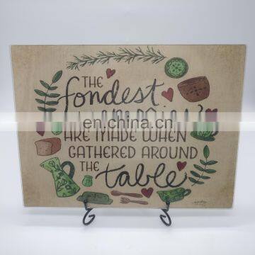 Decorative Custom Made Tempered Glass Cutting Board