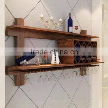 Custom wall hinging wooden wine racks,wood wine storage rack