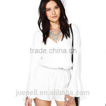 European Style Plus Size Latest Fashion Flare Sleeve Women Jumpsuites