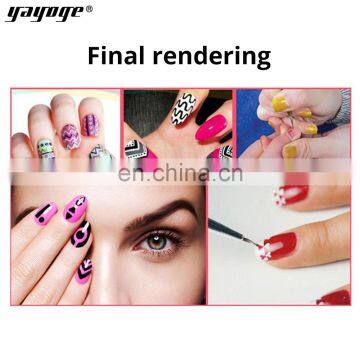 Yayoge 3Pcs Dotting Painting Drawing UV Gel Liner Polish Brush Tool Nail Art Pen 3pcs/set Nail Art Pen 3d Nail Brush photo-5