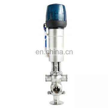 New Style Sanitary Pneumatic Double Seat Mix Proof Valve With Control Head for Dairy Pipeline System photo-3
