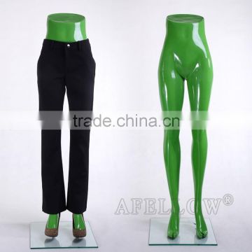 fiber glass gross green women pants form mannequins