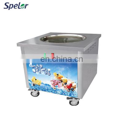 High Quality China Mini Round Pan 40cm Fry Ice Cream Making Machines Square