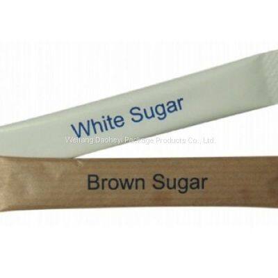 Automatic packing PE coated kraft paper roll as sugar salt pepper sachet and sticker materials