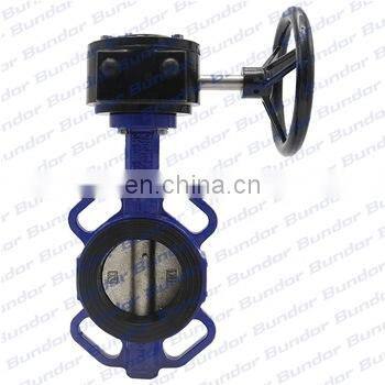 Bundor jis 16k 30  wafer butterfly valve for oil price