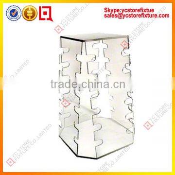 Four sided acrylic sunglass display, sunglass display stand, eyewear display