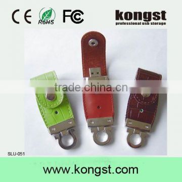 Kongst bulk sale Popular Leather USb flash disk,usb flash drives bulk cheap