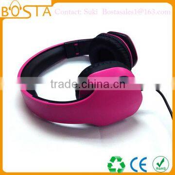 Wholesale popular pink promotional stylish communication stereo foldable headsets
