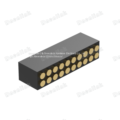 Dnenlink 1.27mm Pitch Dual Row H4.0mm Plane Contact Straight Female Header SMT Type PogoPin Header photo-4