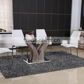 furniture wooden dining table with glass top designs