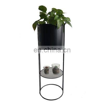 Home Decor Church Metal Flower Pot Stand Iron Decorative Double Layer Plant Shelf For Dining Room