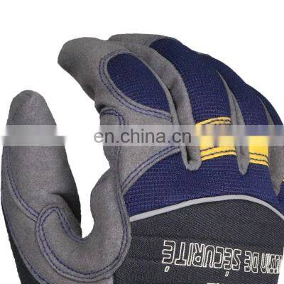 Custom Hard Wearing	leather Gloves Working Mechanic Military Gloves photo-3