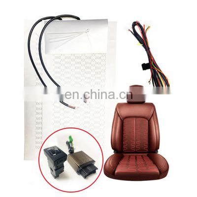 Roller switch setting one Seat Carbon Fiber heat car seat cover For Toyota