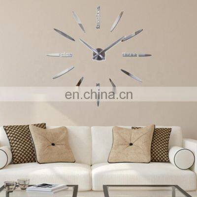 wholesale modern large size art 3D diy self adhesive wall stickers clock