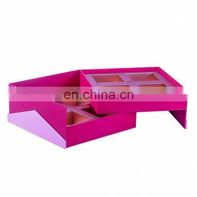 Large 2 layer rigid chocolate paper packaging gift box custom biscuit move cardboard box